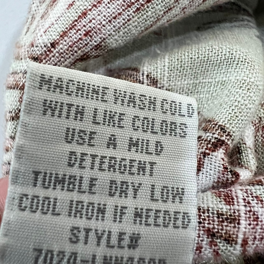 Cali 1850 Linen Blend Tropical Palm Print Beach Pants Sage Women's Size S NWT - Picture 14 of 14